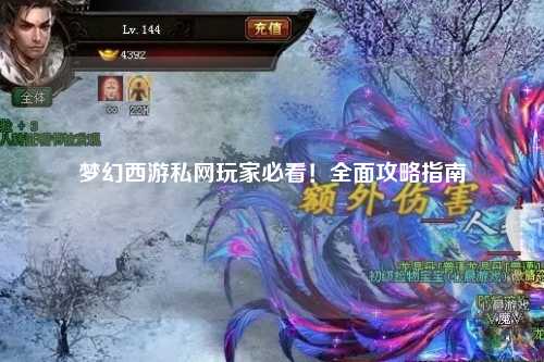 夢幻西游私網玩家必看！全面攻略指南